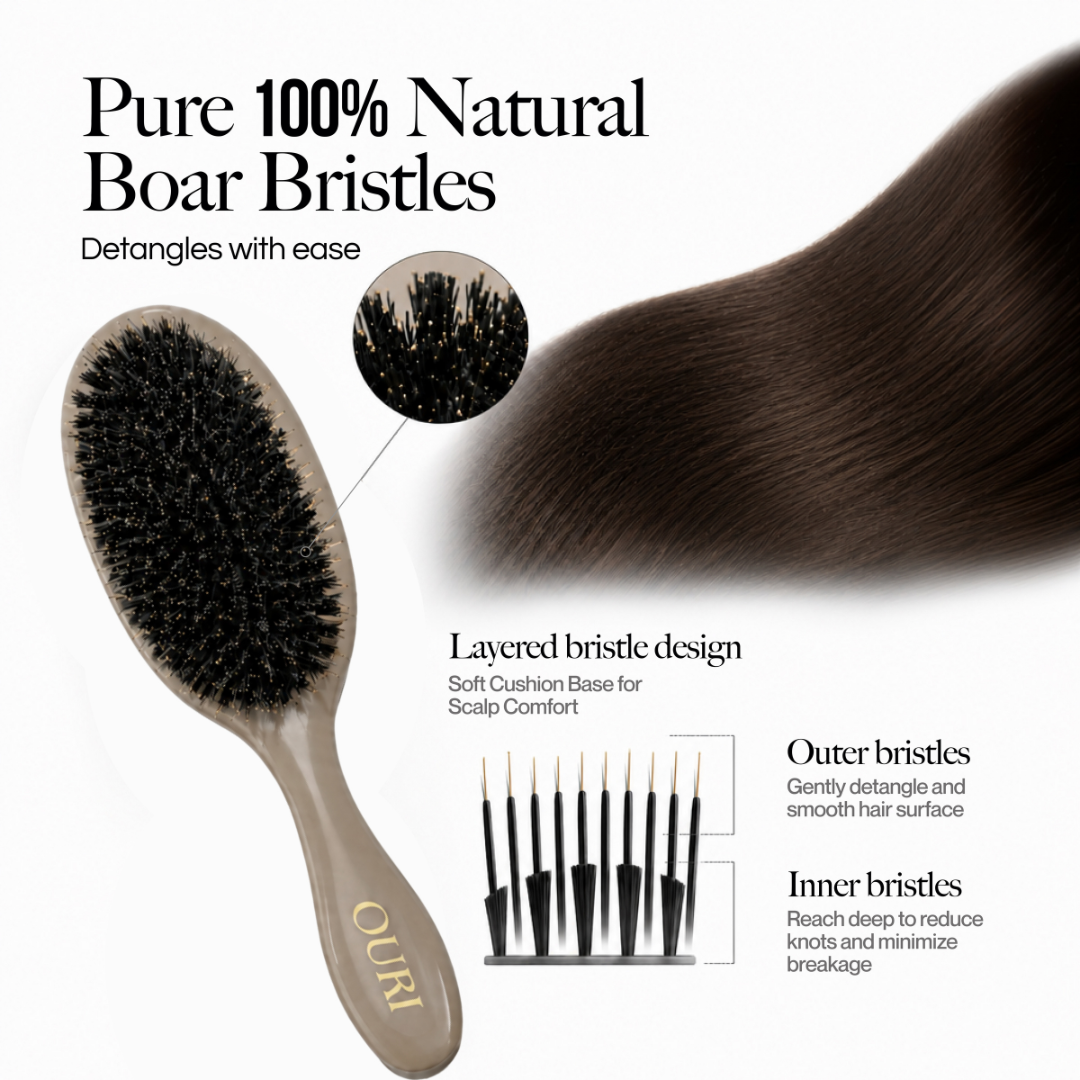 Brosse en poils de sanglier purs