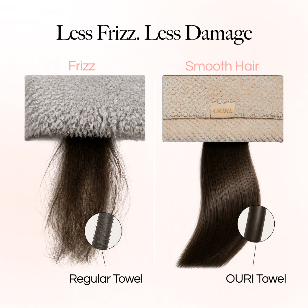 Microfiber Hair Towel Beige