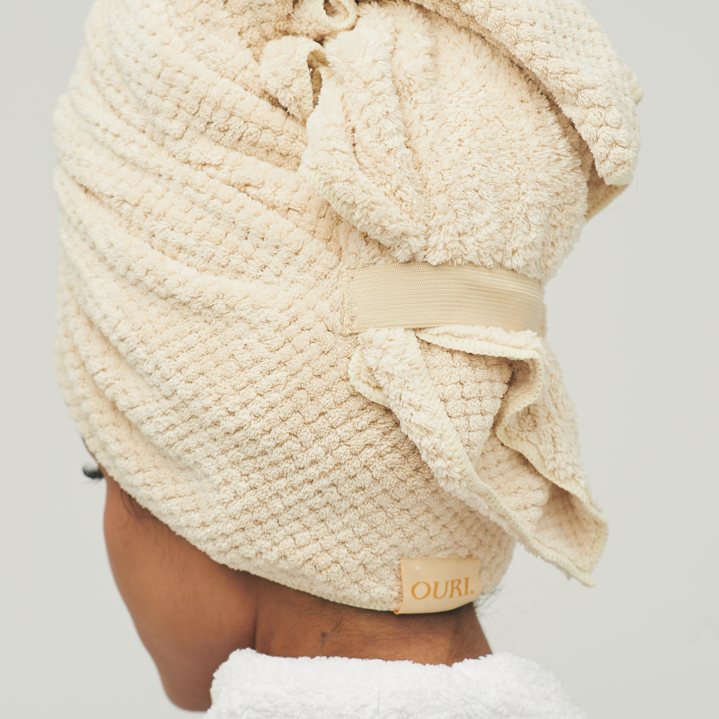 Microfiber Hair Towel Beige