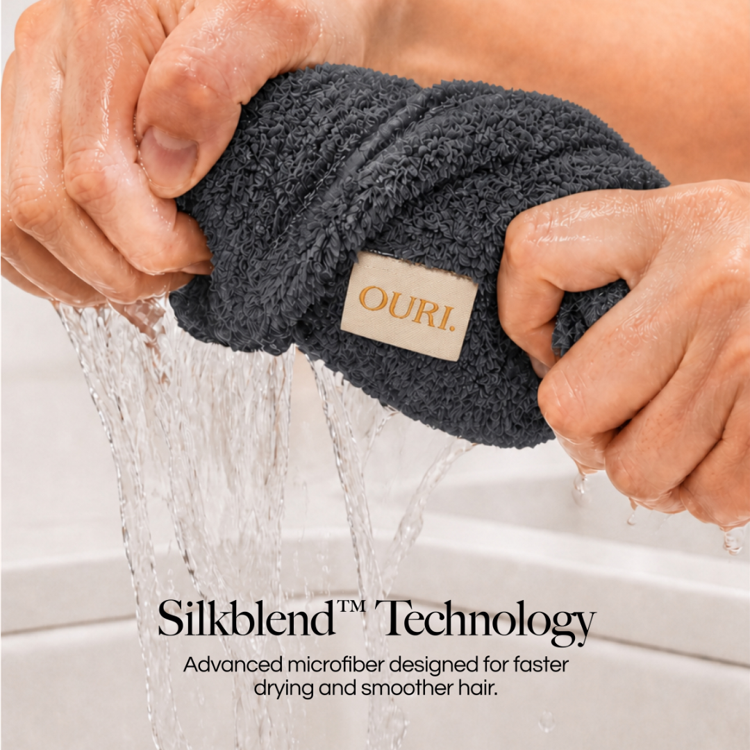 Microfiber Hair Towel Grey