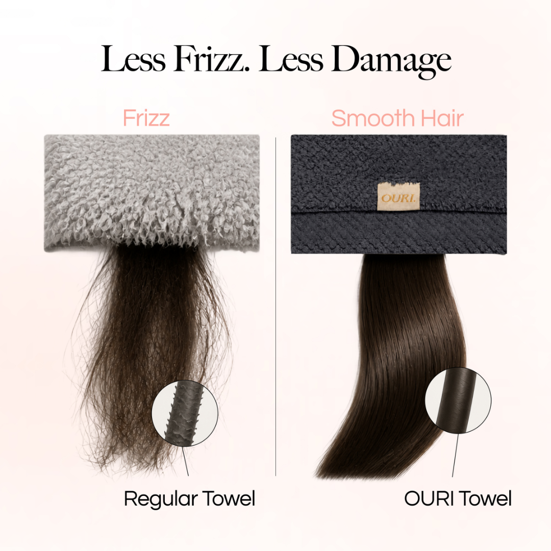 Microfiber Hair Towel Grey