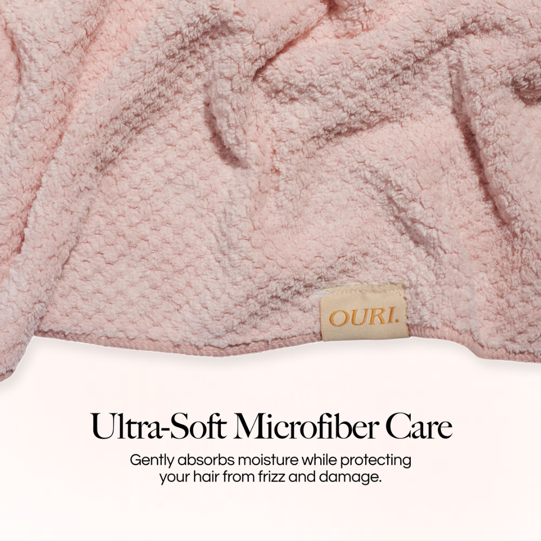 Microfiber Hair Towel Blush Pink